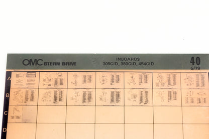 OMC XM020-94 Inboard 305/350/454 CID #40 Microfiche