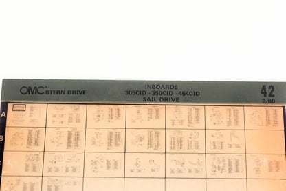 OMC XM020-96 Inboard 305/350/454CID Sail Drive #42 Microfiche