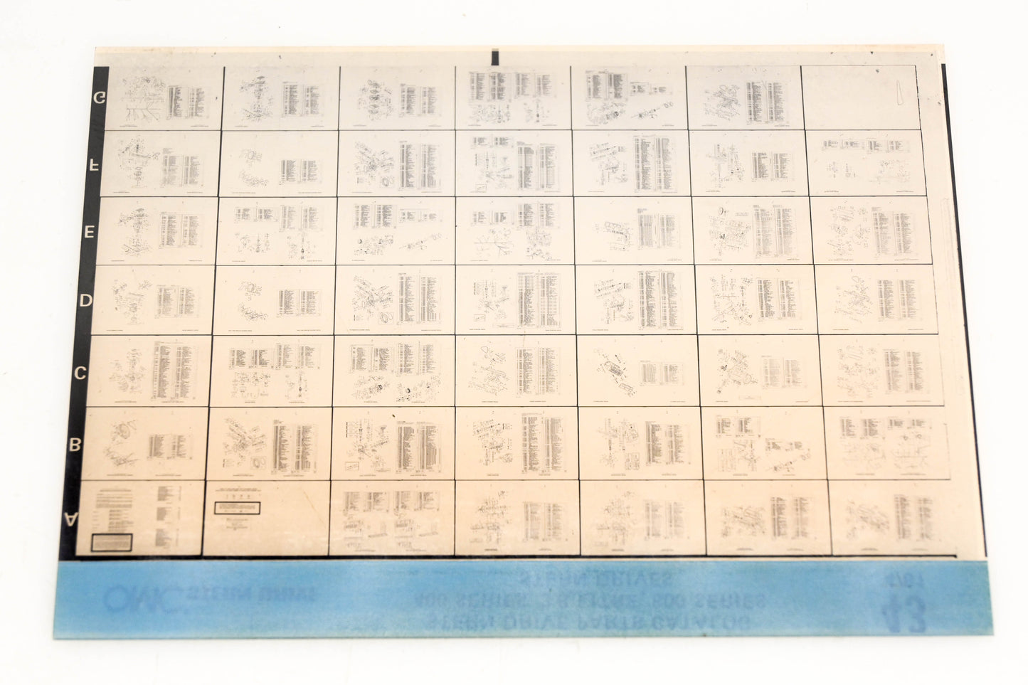 OMC XM020-97 400 Series, 3.8L, 800 Series Stern Drive Parts Catalog #43 Microfiche