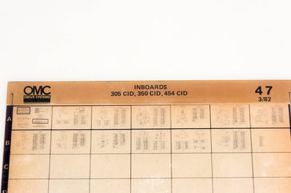 OMC XM020-99 Inboard 305/350/454 CID #47 Microfiche