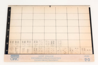 OMC XM020-102 Stern Drive Optional Equipment Parts Catalog Final Edition #50 Microfiche