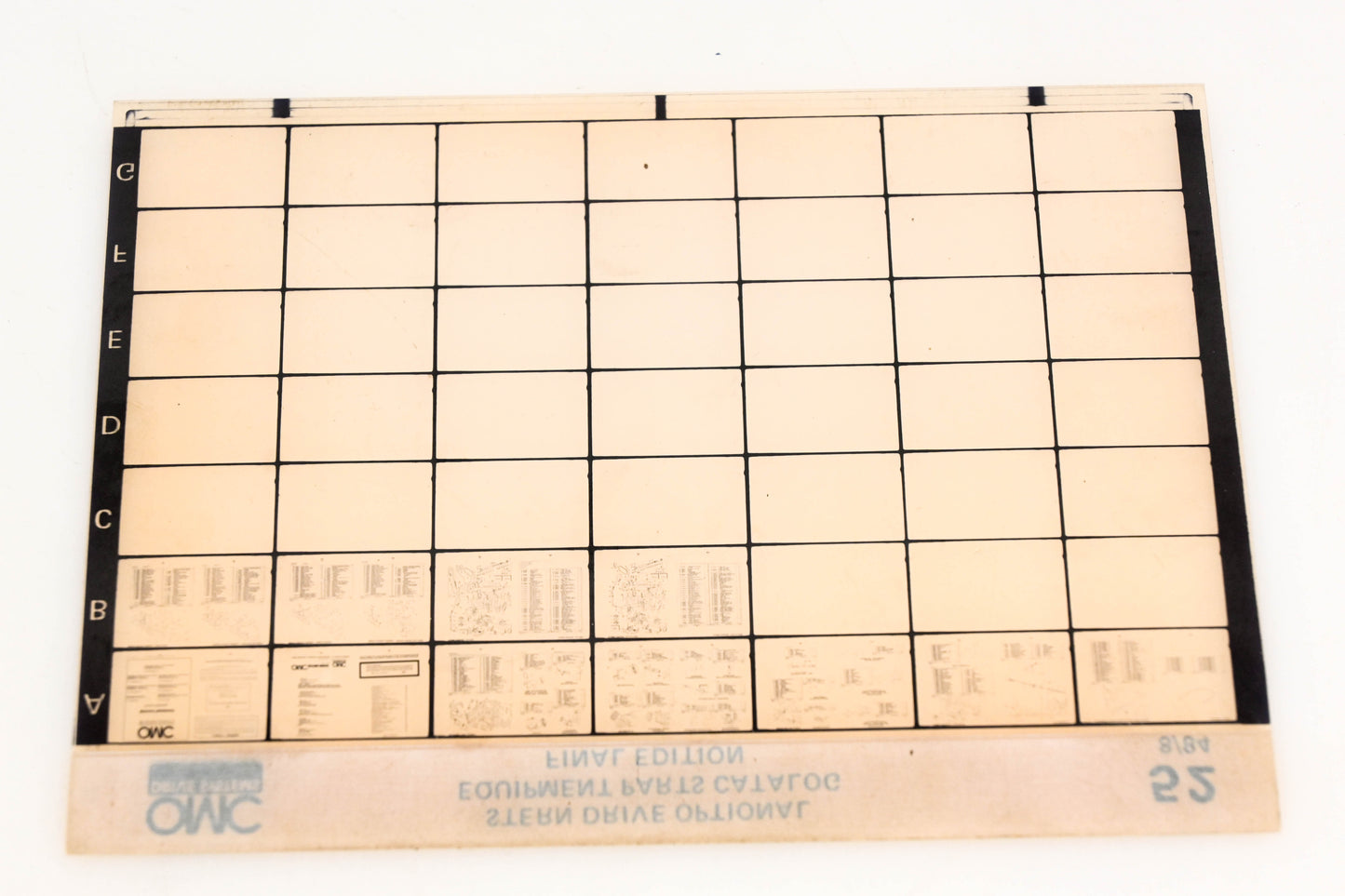 OMC XM020-104 Stern Drive Optional Equipment Parts Catalog Final Edition #52 Microfiche