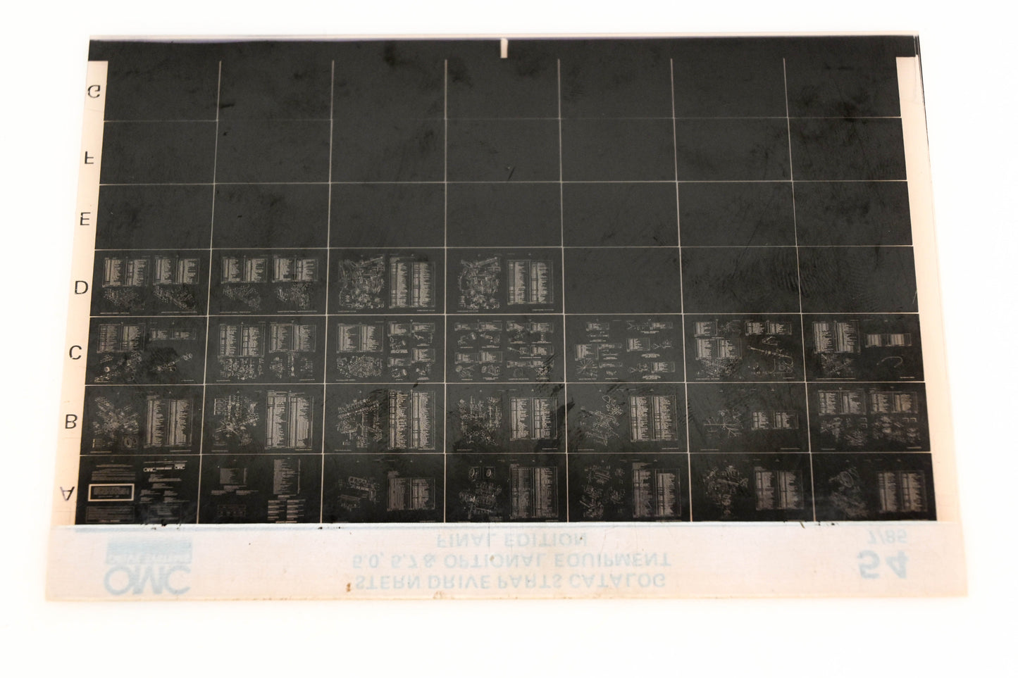 OMC XM020-106 5.0, 5.7L Stern Drive Parts & Optional Equipment Final Edition #54 Microfiche