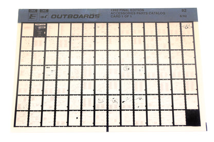 OMC XZA020-22 1992 Final Edition Accessories Parts Catalog # 92 Microfiche