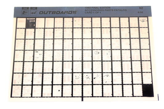 OMC XZA020-22 1992 Final Edition Accessories Parts Catalog # 92 Microfiche