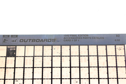OMC XZA020-22 1992 Final Edition Accessories Parts Catalog # 92 Microfiche