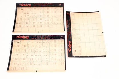 OMC XZA020-23 Cobra Parts Catalog Final Edition # 4,5,6 Microfiche Lot