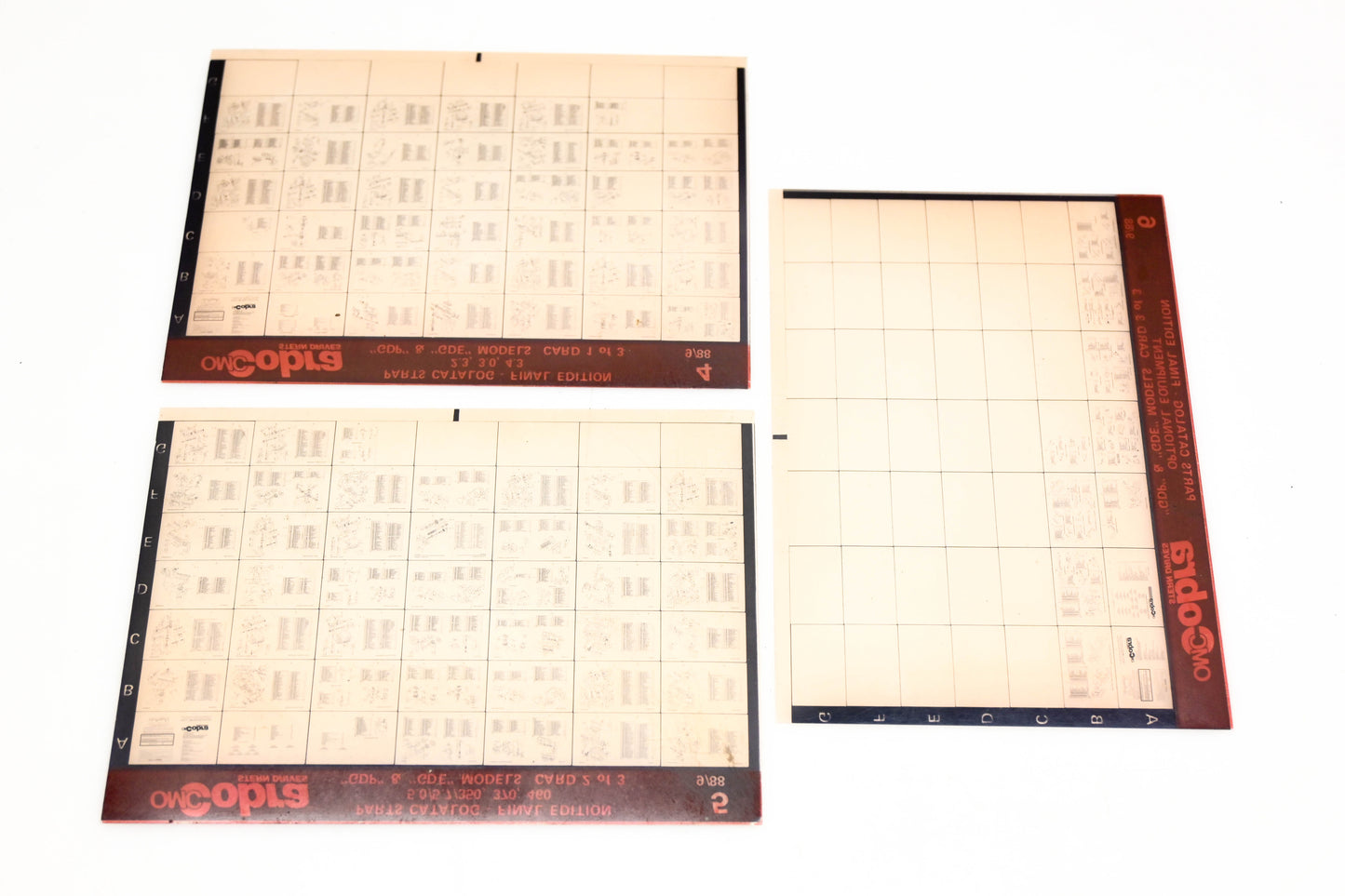 OMC XZA020-23 Cobra Parts Catalog Final Edition # 4,5,6 Microfiche Lot