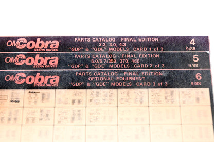 OMC XZA020-23 Cobra Parts Catalog Final Edition # 4,5,6 Microfiche Lot