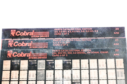 OMC XZA020-24 Cobra Parts Catalog Final Edition #20,21,22 Microfiche Lot