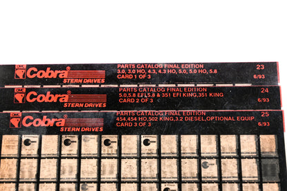 OMC XZA020-25 Cobra Parts Catalog Final Edition # 7,8,9 Microfiche Lot
