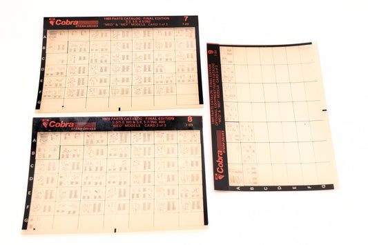 OMC XZA020-26 Cobra Parts Catalog Final Edition # 23,24,25 Microfiche Lot