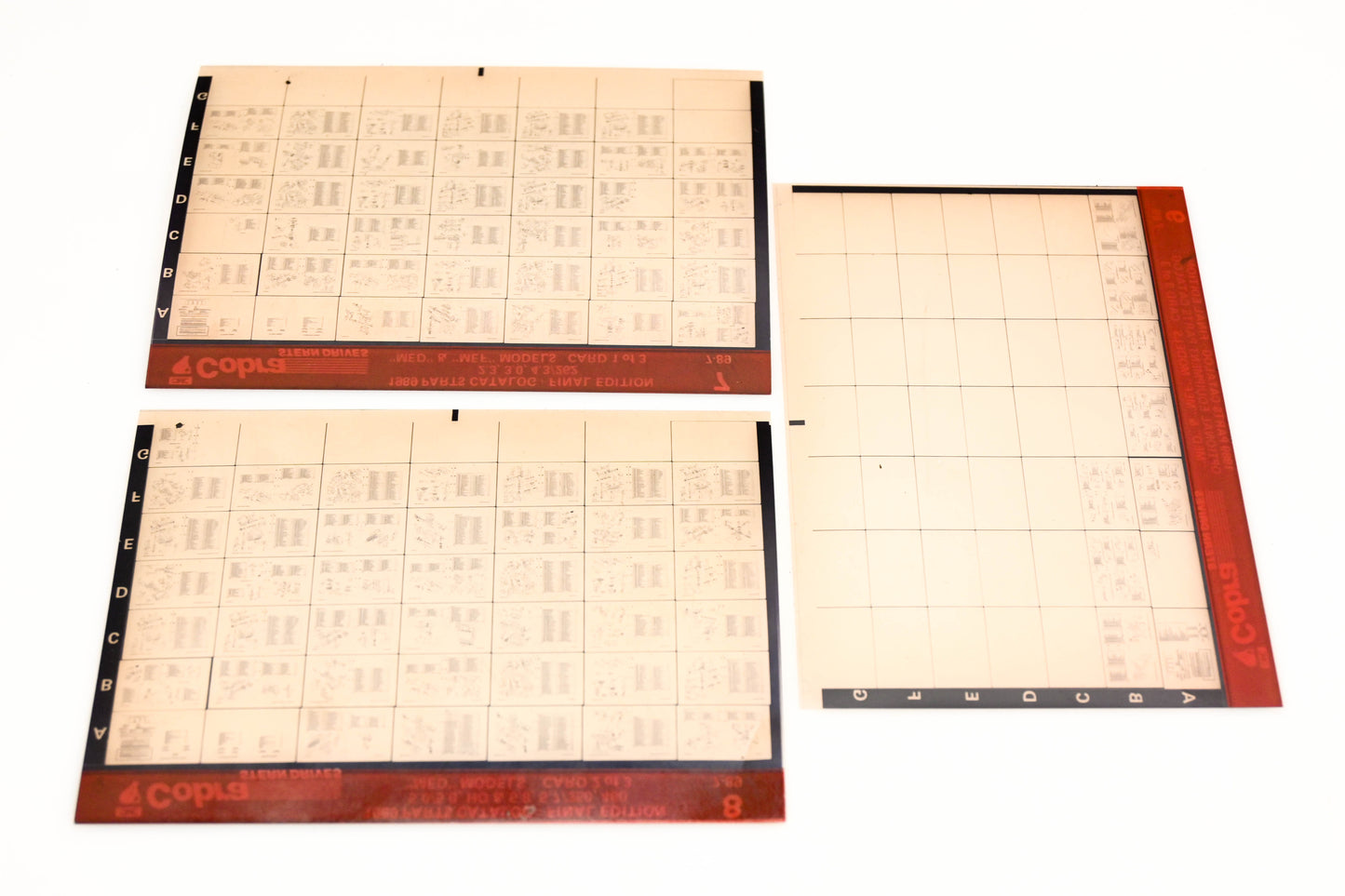 OMC XZA020-26 Cobra Parts Catalog Final Edition # 23,24,25 Microfiche Lot