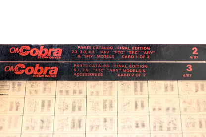 OMC XZA020-27 Cobra Parts Catalog Final Edition #2,3 Microfiche Lot
