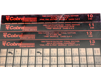 OMC XZA020-30 Cobra 1990 Parts Catalog Final Edition #10,11,12,13 Microfiche Lot