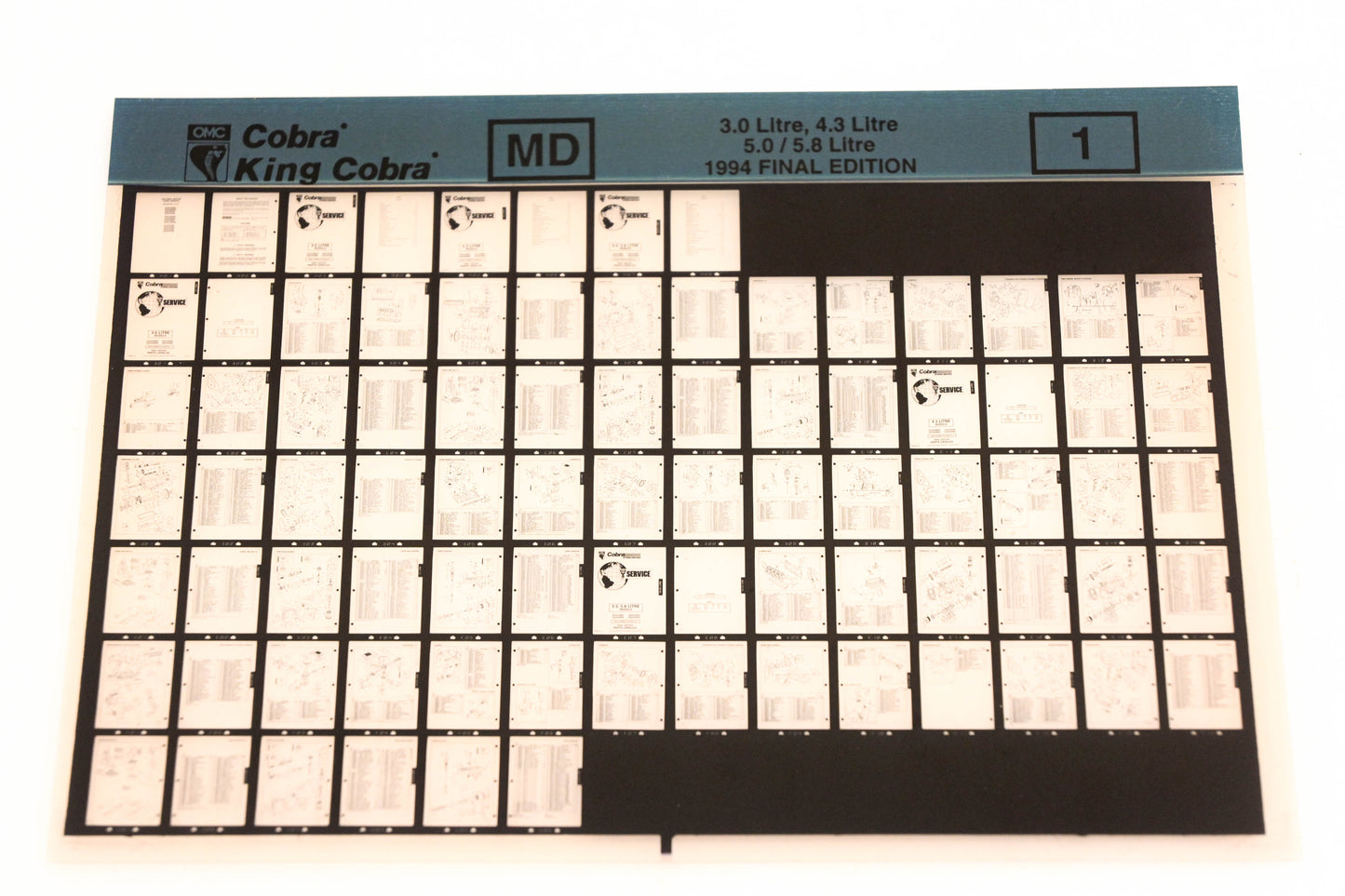 OMC XZA020-32 1994 King Cobra 3.0L, 4.3L 5.0/5.8L #1 Microfiche