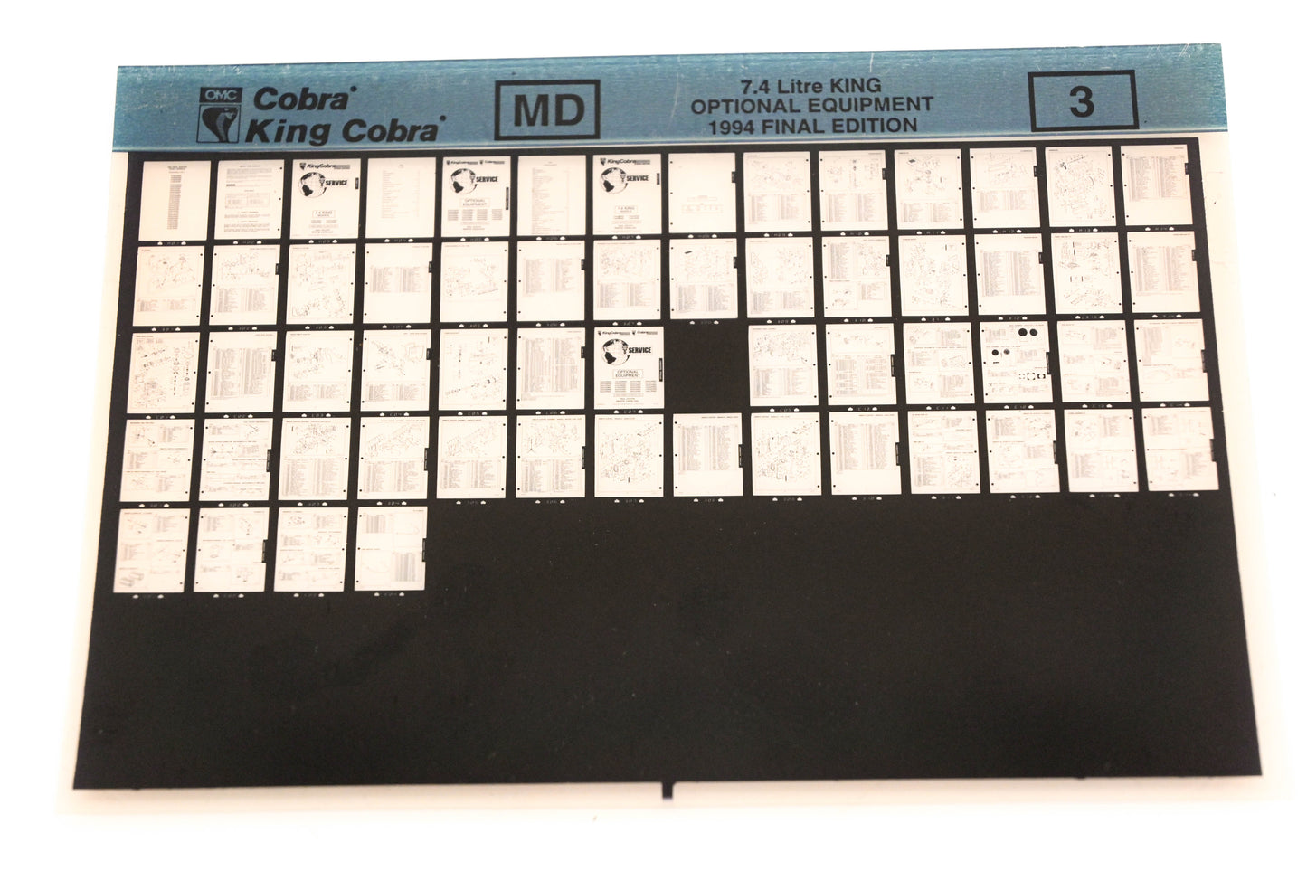OMC XZA020-34 1994 Final Edition King Cobra 7.4L King Optional Equipment #3 Microfiche