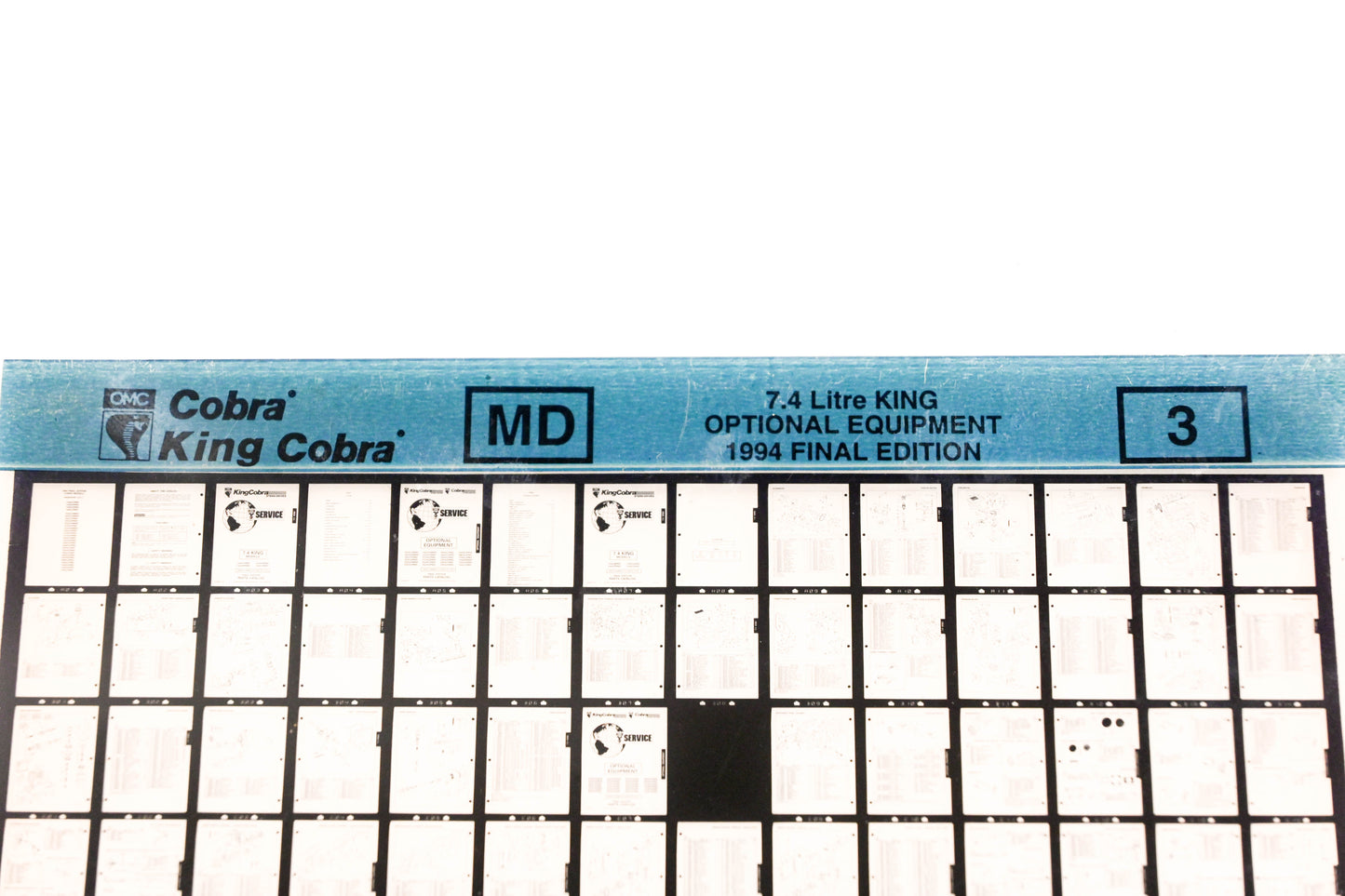 OMC XZA020-34 1994 Final Edition King Cobra 7.4L King Optional Equipment #3 Microfiche