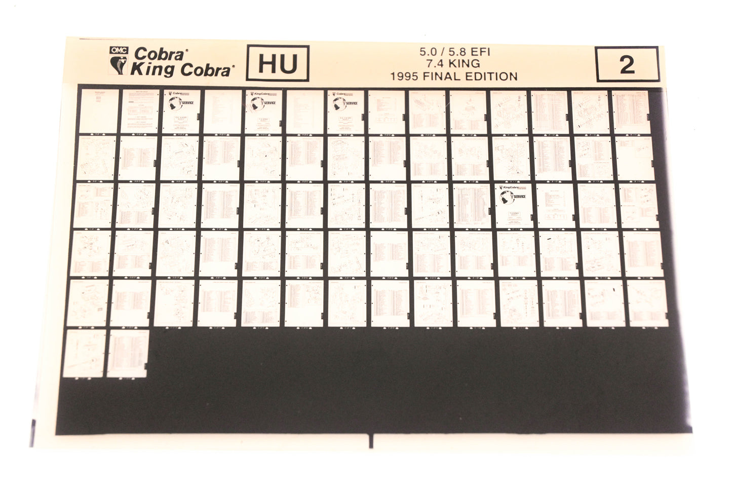 OMC XZA020-36 1995 Final Edition King cobra 5.0/5.8 EFI, 7.4 King #2 Microfiche