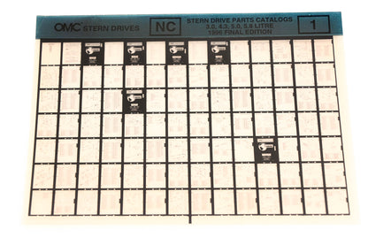 OMC XZA020-38 1996 Final Edition Sterndrive Parts Catalog 3.0, 4.3, 5.0, 5.8 Litre #1 Microfiche
