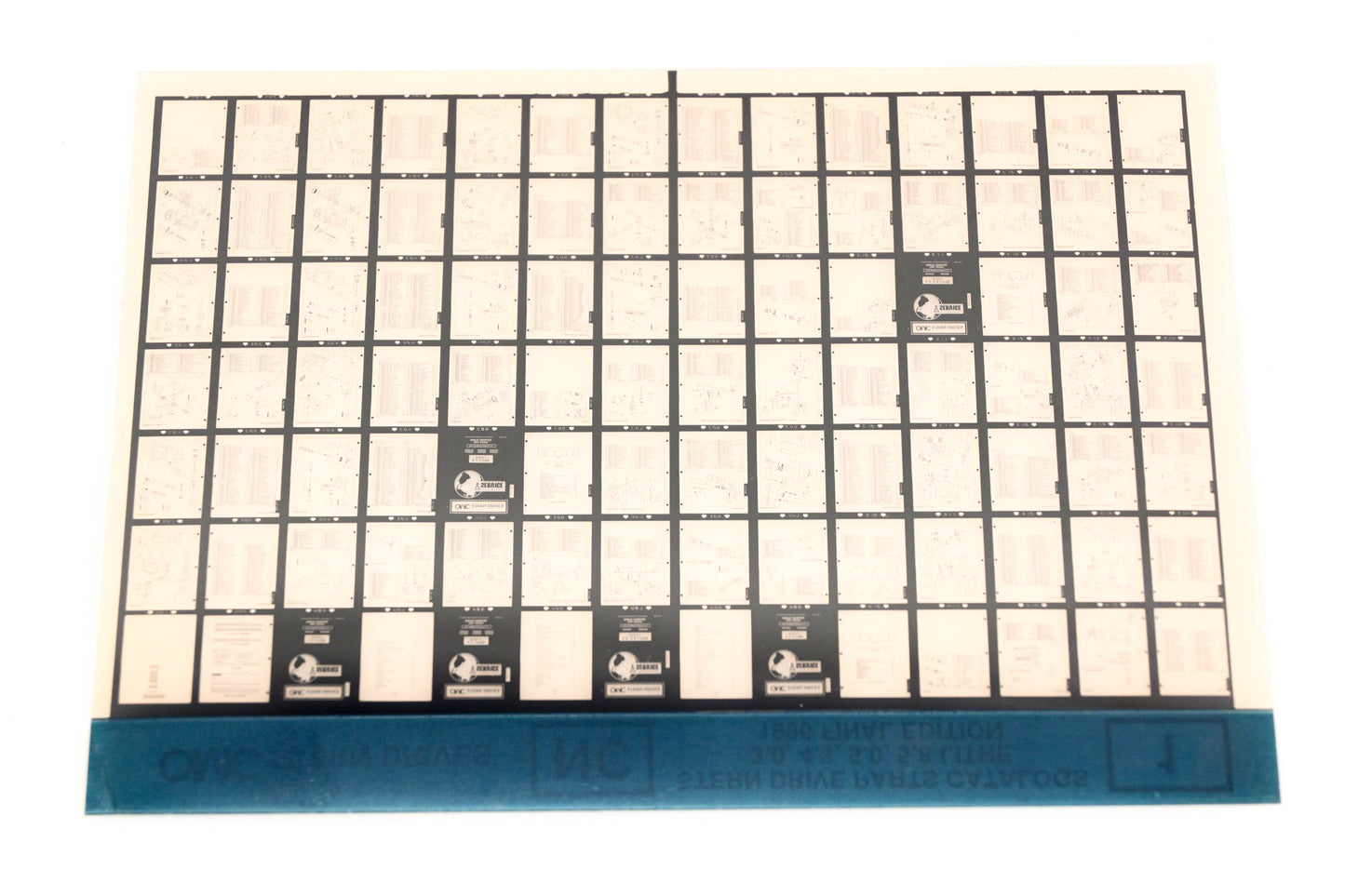 OMC XZA020-38 1996 Final Edition Sterndrive Parts Catalog 3.0, 4.3, 5.0, 5.8 Litre #1 Microfiche