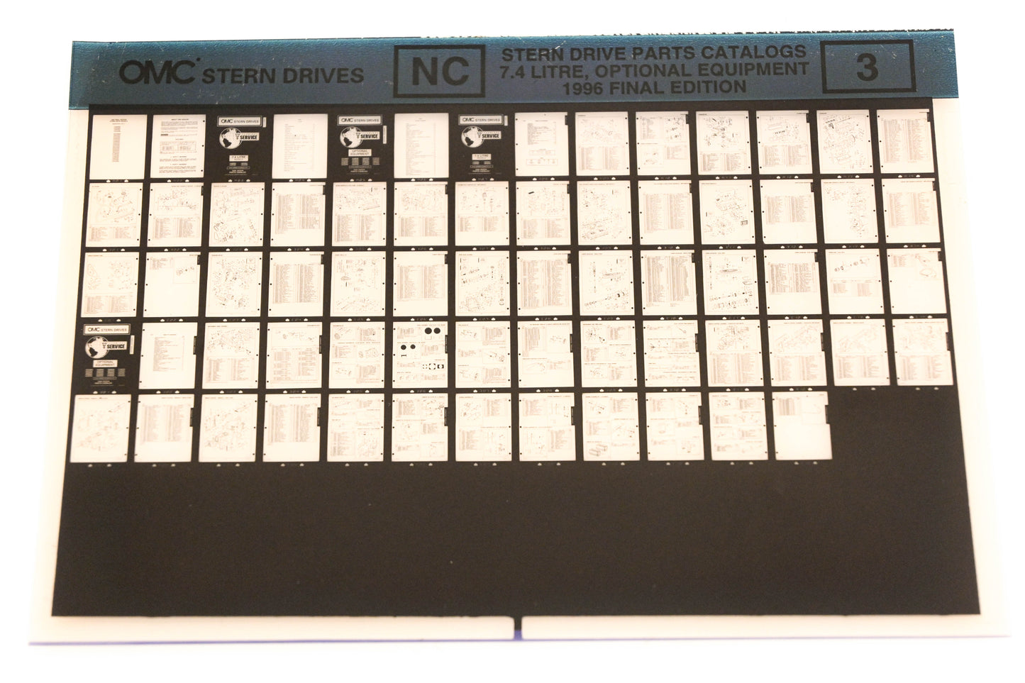 OMC XZA020-39 1996 Final Edition Sterndrive Parts Catalog 5.0, 5.8 EFI, 5.7L #2 Microfiche
