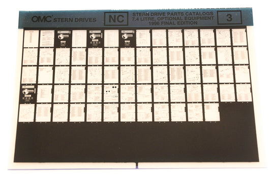 OMC XZA020-39 1996 Final Edition Sterndrive Parts Catalog 5.0, 5.8 EFI, 5.7L #2 Microfiche