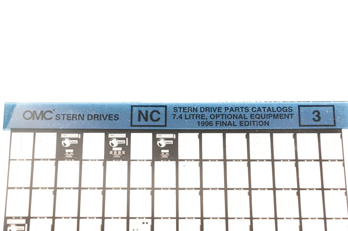 OMC XZA020-39 1996 Final Edition Sterndrive Parts Catalog 5.0, 5.8 EFI, 5.7L #2 Microfiche