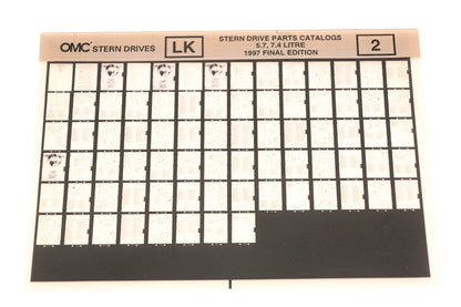 OMC XZA020-41 1997 Final Edition Sterndrive Parts Catalog 5.7. 7.4 Litre #2 Microfiche