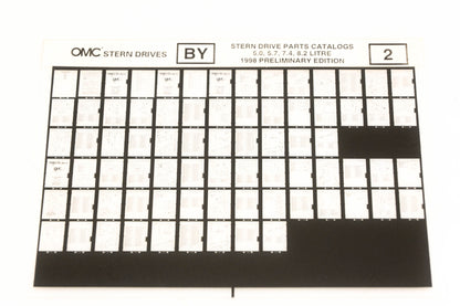 OMC XZA020-43 1998 Preliminary Edition Parts Catalog 5.0, 5.7, 7.4, 8.2L #2 Microfiche