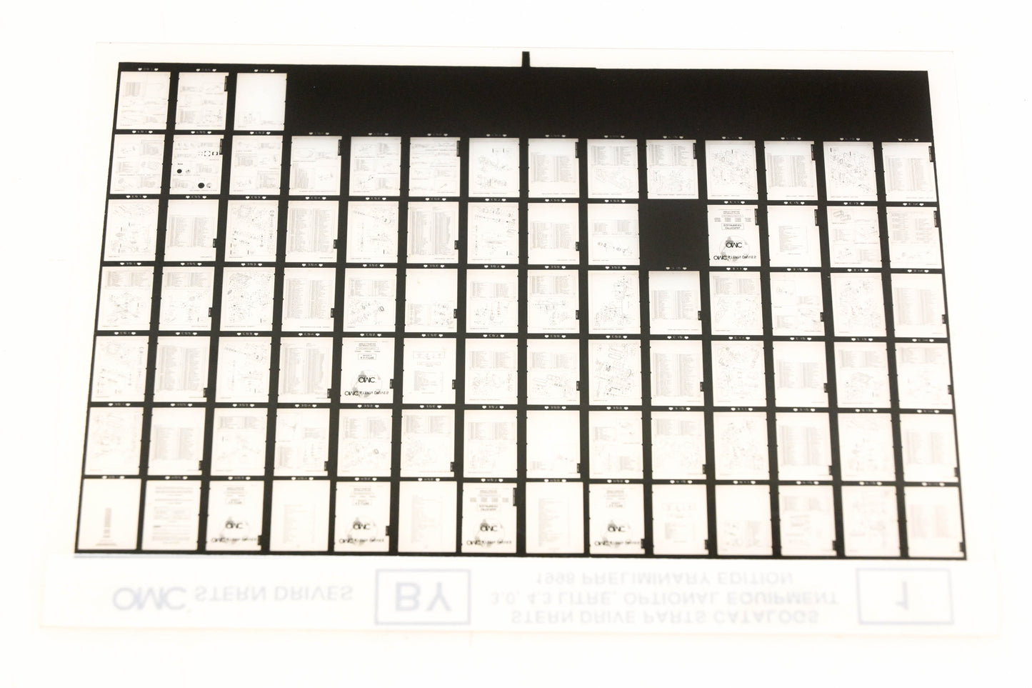 OMC XZA020-44 1998 Preliminary Edition Parts Catalog 3.0, 4.3L & Optional Equipment #1 Microfiche