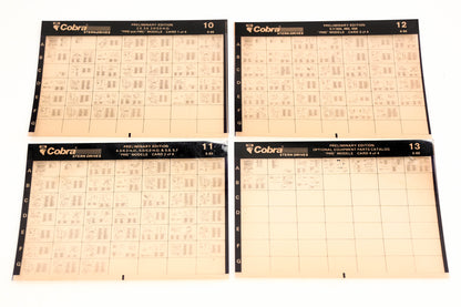 OMC XZA020-45 Cobra 9/1989 Preliminary Edition #10,11,12,13 Microfiche Lot