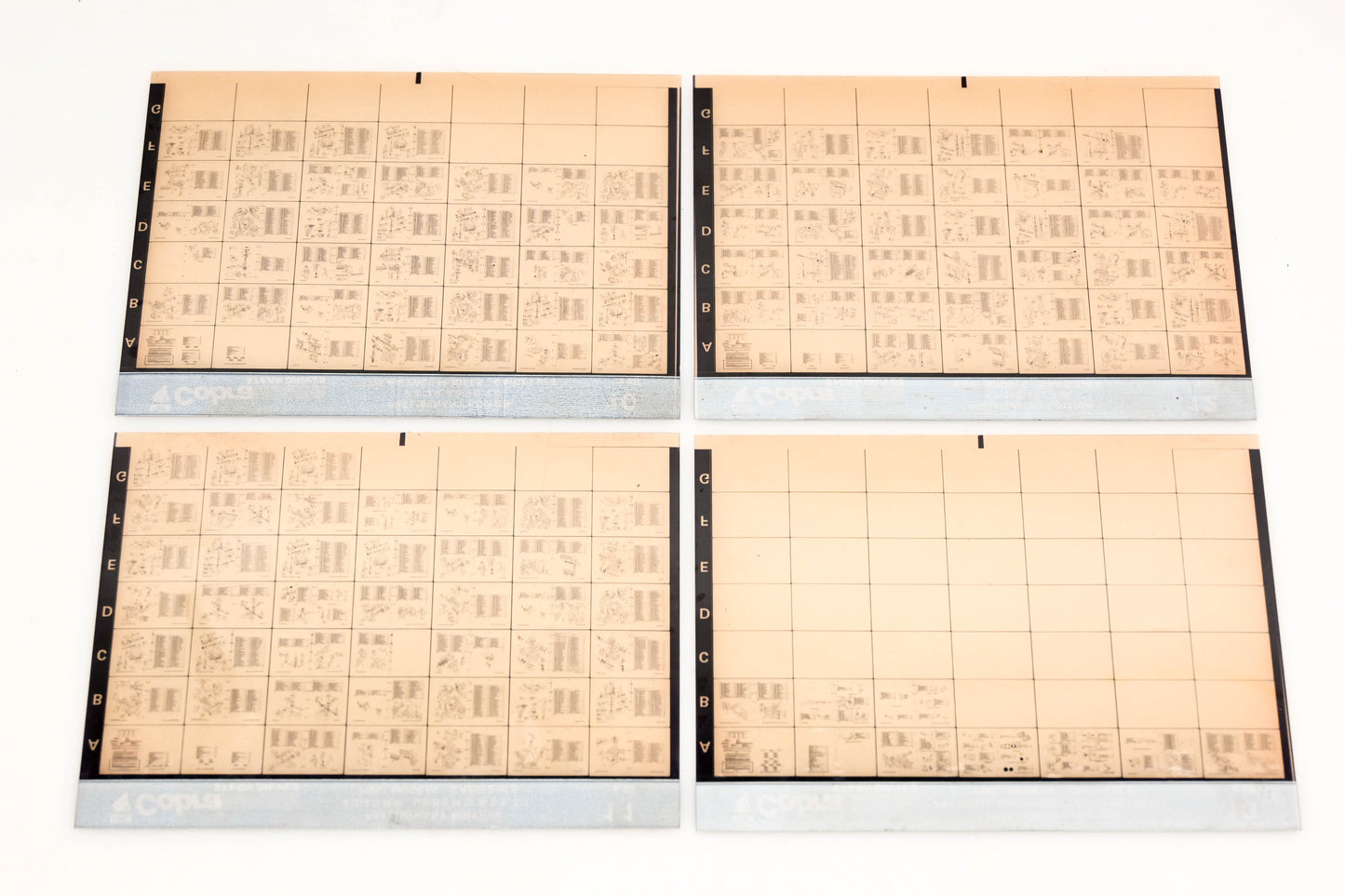 OMC XZA020-45 Cobra 9/1989 Preliminary Edition #10,11,12,13 Microfiche Lot