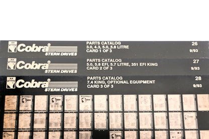 OMC XZA020-46 Cobra 9/1993 Parts Catalog #26, 27, 28 Microfiche Lot