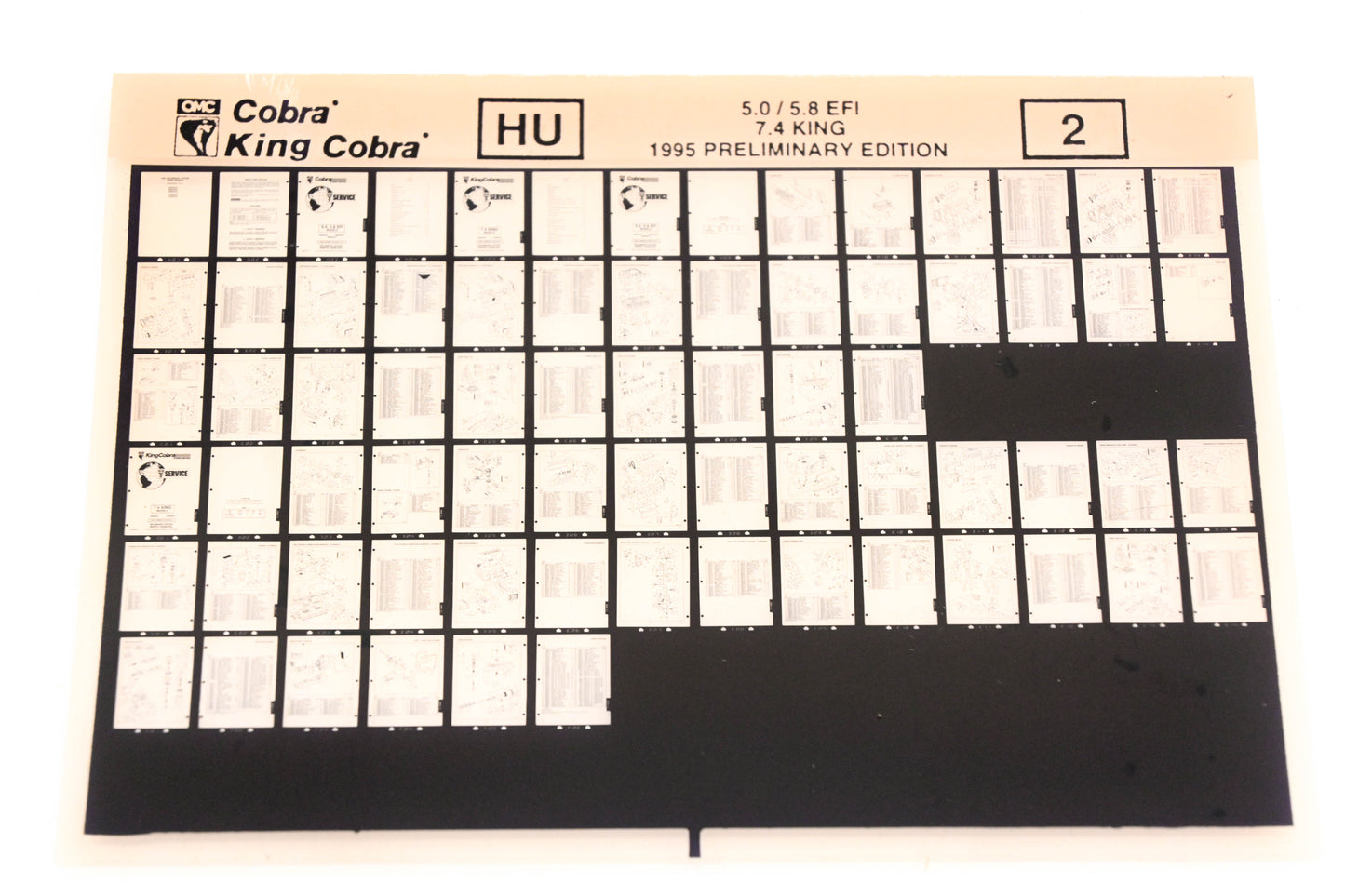 OMC XZA020-47 1995 King Cobra Preliminary Edition #2 Microfiche