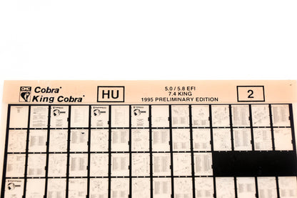 OMC XZA020-47 1995 King Cobra Preliminary Edition #2 Microfiche