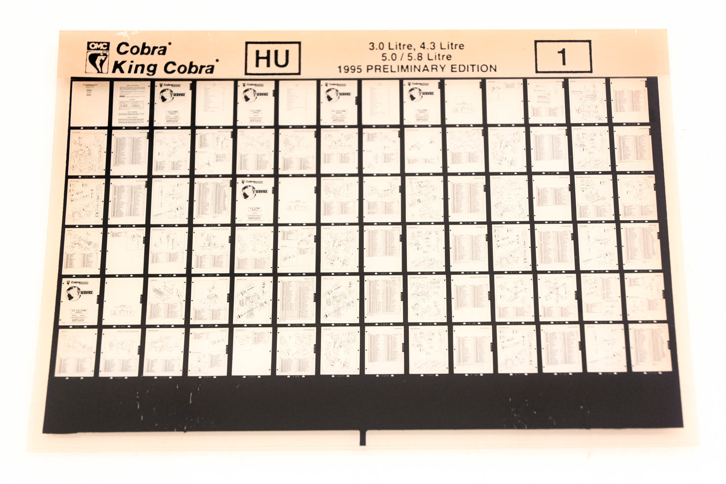 OMC XZA020-48 1995 King Cobra Preliminary Edition #1 Microfiche