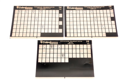 OMC XZA020-50 Cobra 9/1990 Preliminary Edition Parts Catalog #14,15,16 Microfiche Lot