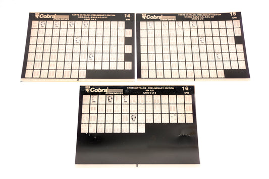 OMC XZA020-50 Cobra 9/1990 Preliminary Edition Parts Catalog #14,15,16 Microfiche Lot