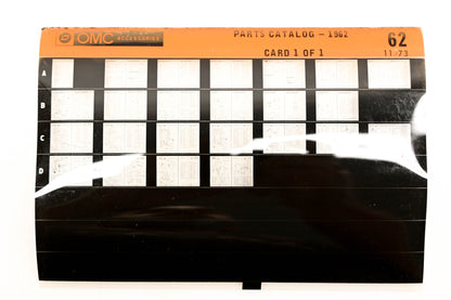 OMC XZA020-56 1962 Parts Catalog #62 Microfiche