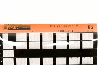 OMC XZA020-57 1963 Parts Catalog #63 Microfiche
