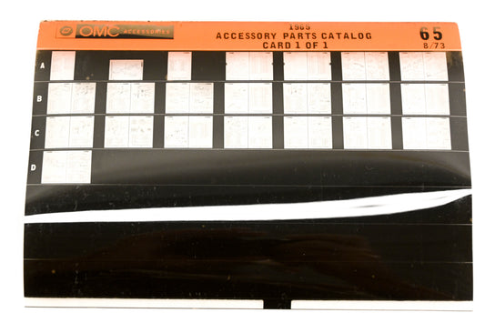 OMC XZA020-59 1965 Accessory Parts Catalog #65 Microfiche
