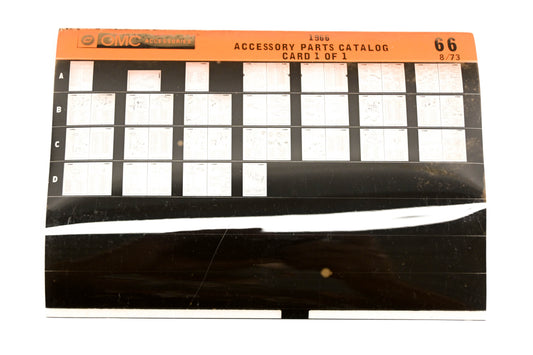 OMC XZA020-60 1966 Accessory Parts Catalog #66 Microfiche