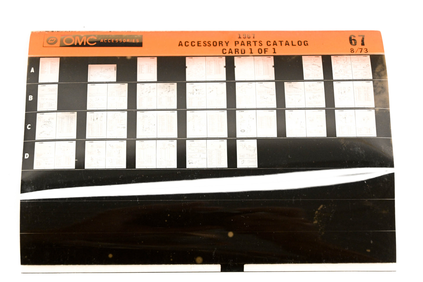 OMC XZA020-61 1967 Accessory Parts Catalog #67 Microfiche