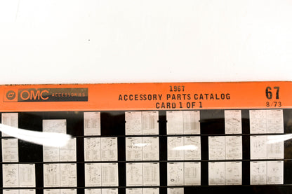 OMC XZA020-61 1967 Accessory Parts Catalog #67 Microfiche
