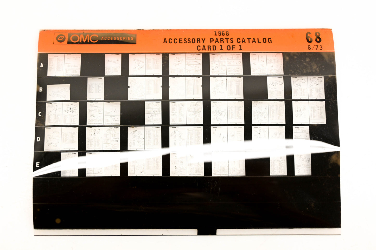 OMC XZA020-62 1968 Accessory Parts Catalog #68 Microfiche