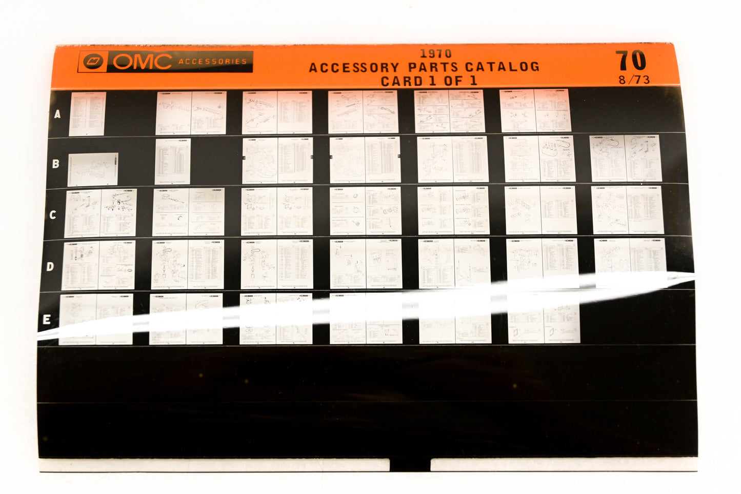 OMC XZA020-64 1970 Accessory Parts Catalog #70 Microfiche