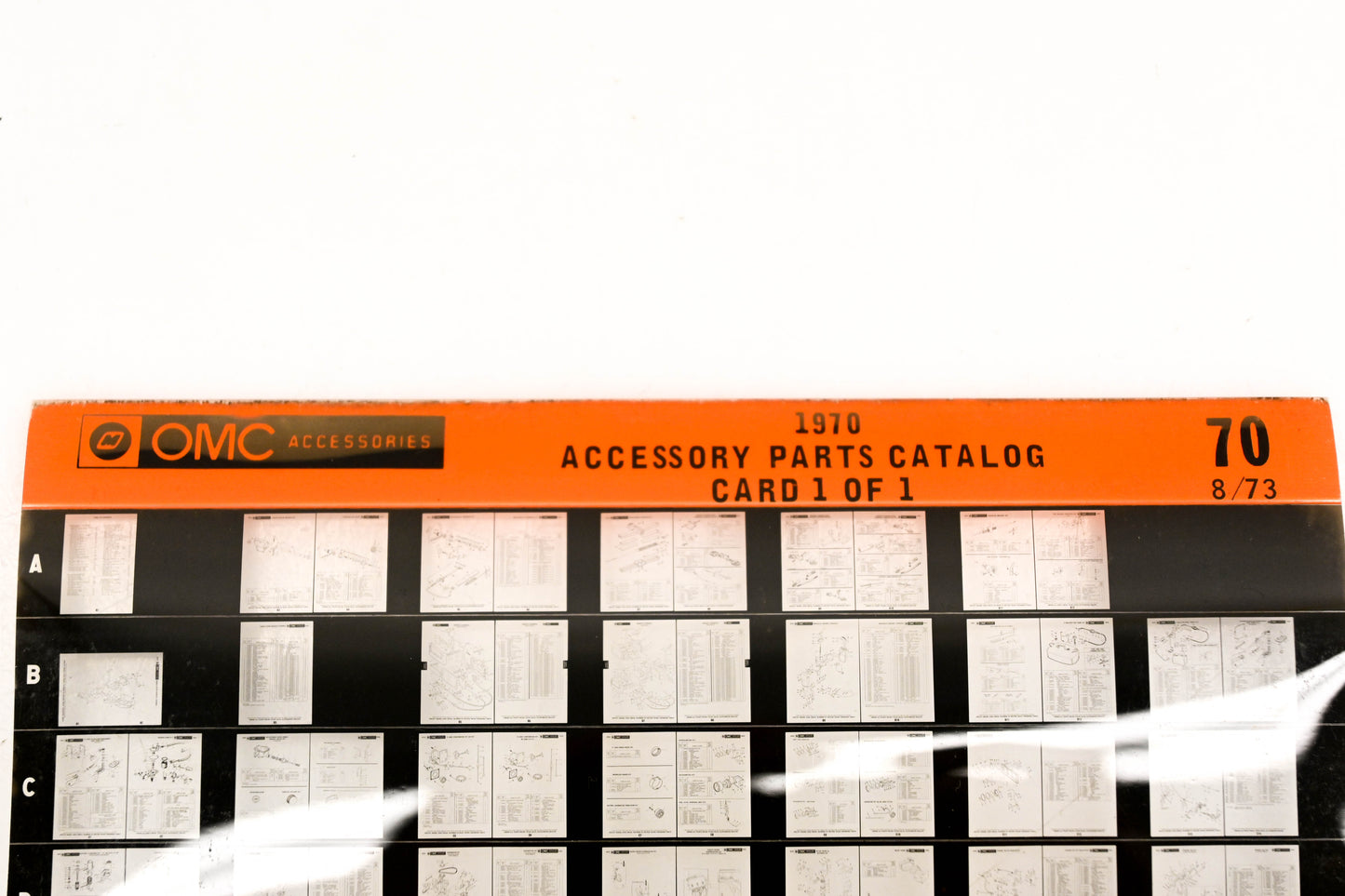 OMC XZA020-64 1970 Accessory Parts Catalog #70 Microfiche