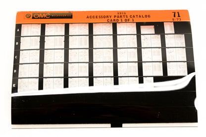OMC XZA020-65 1971 Accessory Parts Catalog #71 Microfiche