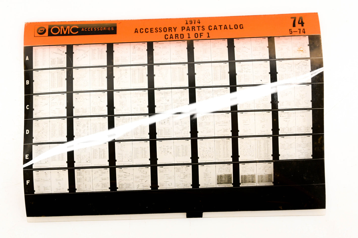 OMC XZA020-68 1974 Accessory Parts Catalog #74 Microfiche